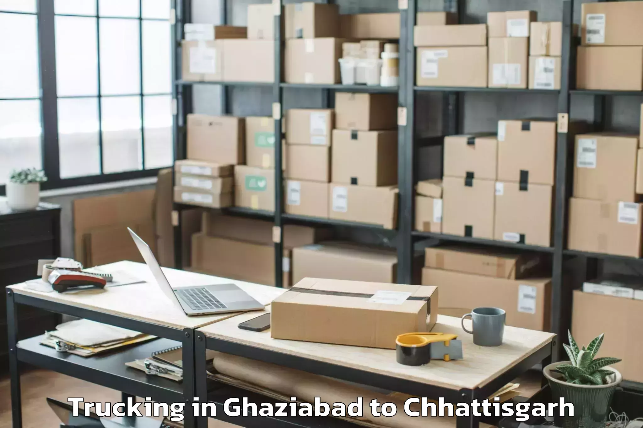 Book Ghaziabad to Gharghoda Trucking Online